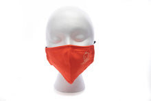 Load image into Gallery viewer, 4 Face Masks - cotton - Adjustable in bright orange, hot pink, white with pink logo, and white with orange logo